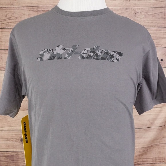 Ski-Doo Racing Ski Doo Snowmobiles Logo Winter Sports T-Shirt Size L Grey New! - Picture 1 of 8
